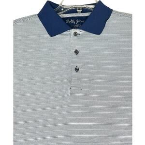 Men's‎ BOBBY JONES® X-H2O Blue Short Sleeve Polo Golf Shirt - Size L
